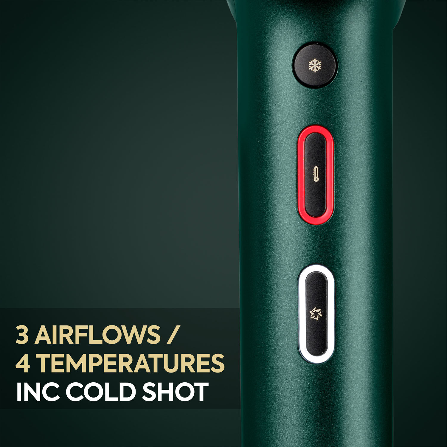 3 Airflows/4 Temperatures, including Cold Shot